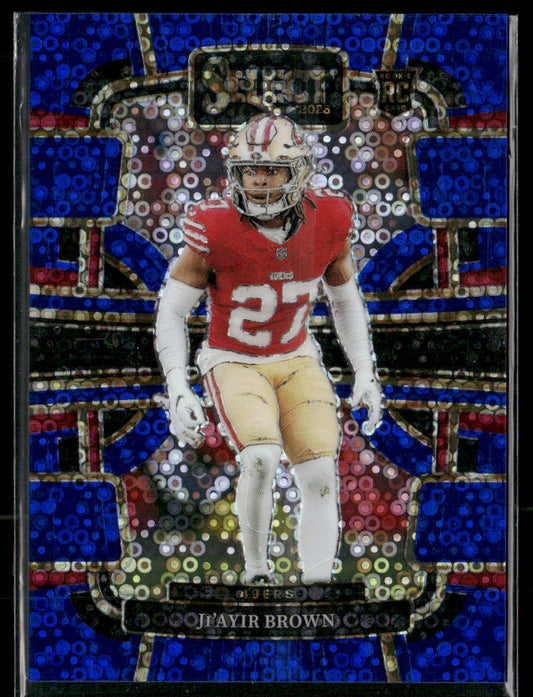 2023 Panini Select J'ayir Brown #91 Blue Disco RC /25