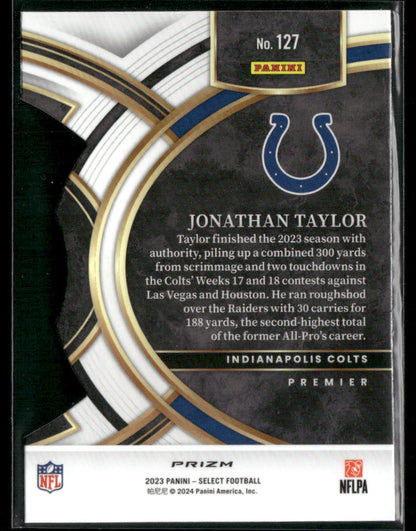 2023 Panini Select Jonathan Taylor #127 Die Cut