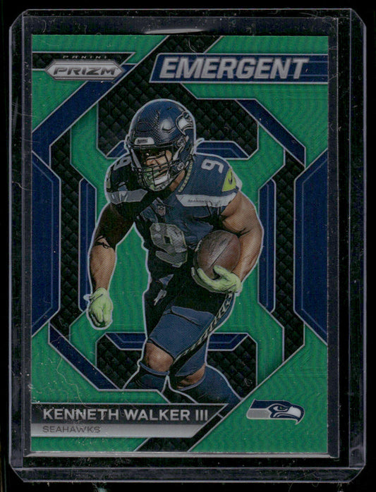 2023 Panini Prizm Kenneth Walker III #H-14 Green Velocity