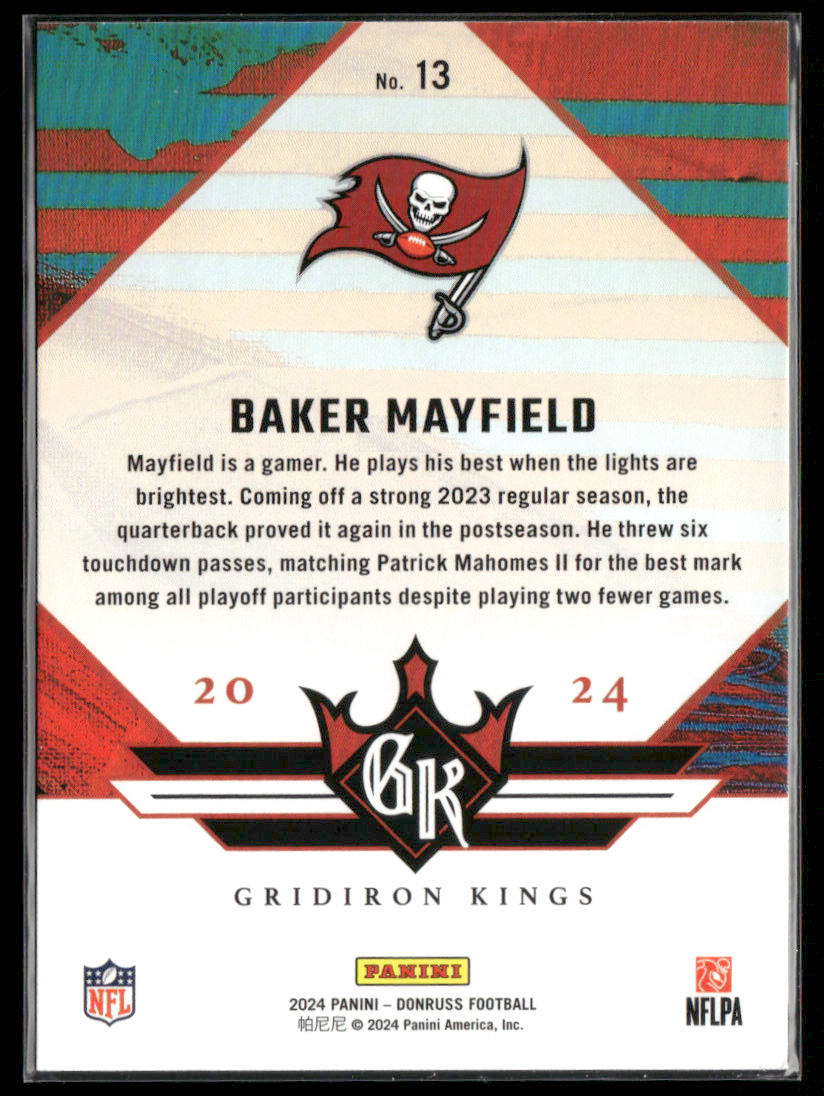 2024 Donruss Baker Mayfield #13 Gridiron Kings