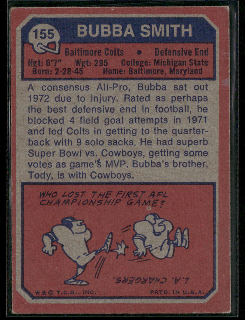 1973 Topps Bubba Smith #155