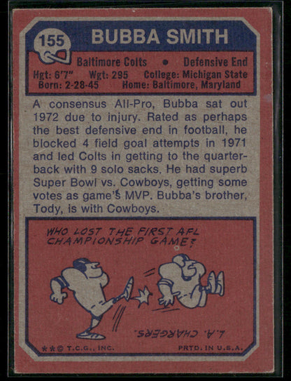 1973 Topps Bubba Smith #155