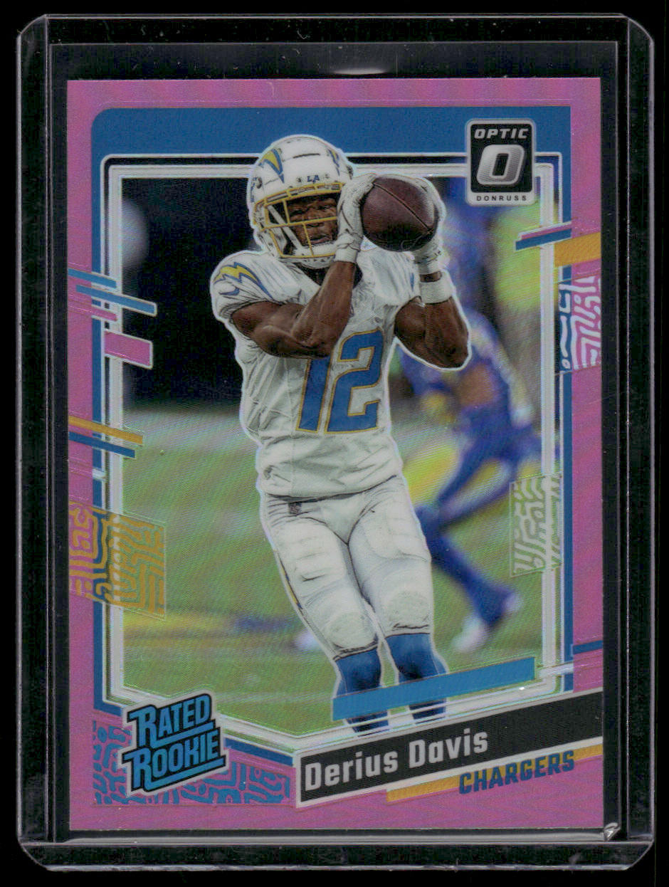 2023 Panini Donruss Optic Derius Davis #264 Pink Prizm Rated Rookie