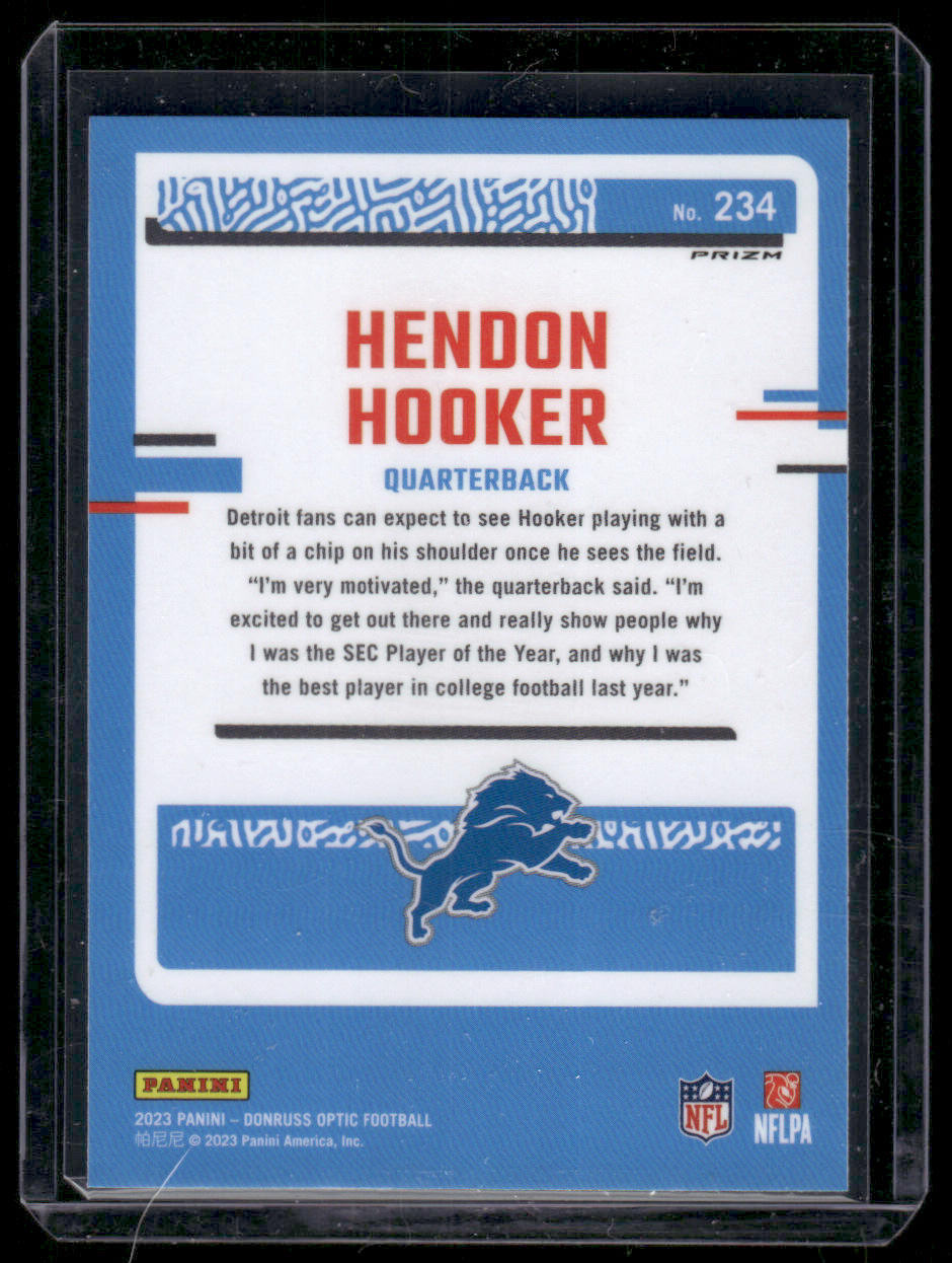 2023 Panini Optic Football Hendon Hooker #234 Rated Rookie