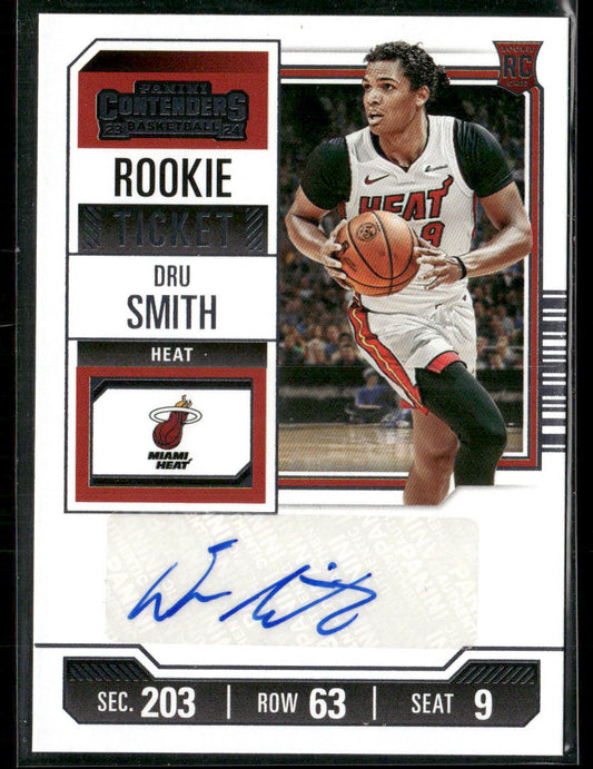 2023-24 Panini Contenders Dru Smith #165 Rookie Autograph