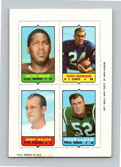 1969 Topps Frederickson  Johnson Walden Lloyd Four-in-One Singles