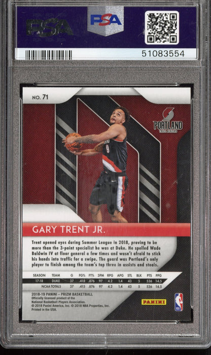 2018 Panini Prizm Gary Trent JR. #71 PSA 10