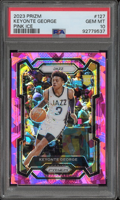 2023 Panini Prizm Keyonte George #127 Pink Ice PSA 10