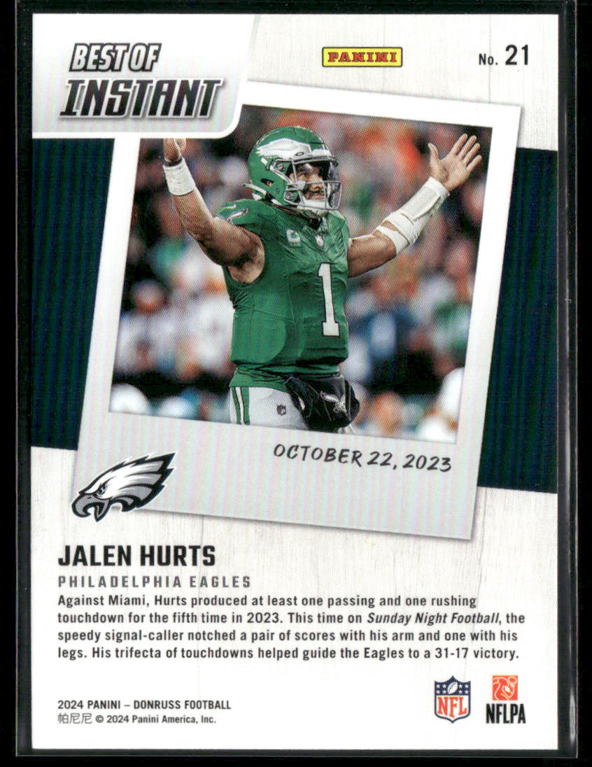 2024 Panini Instant Jalen Hurts #21