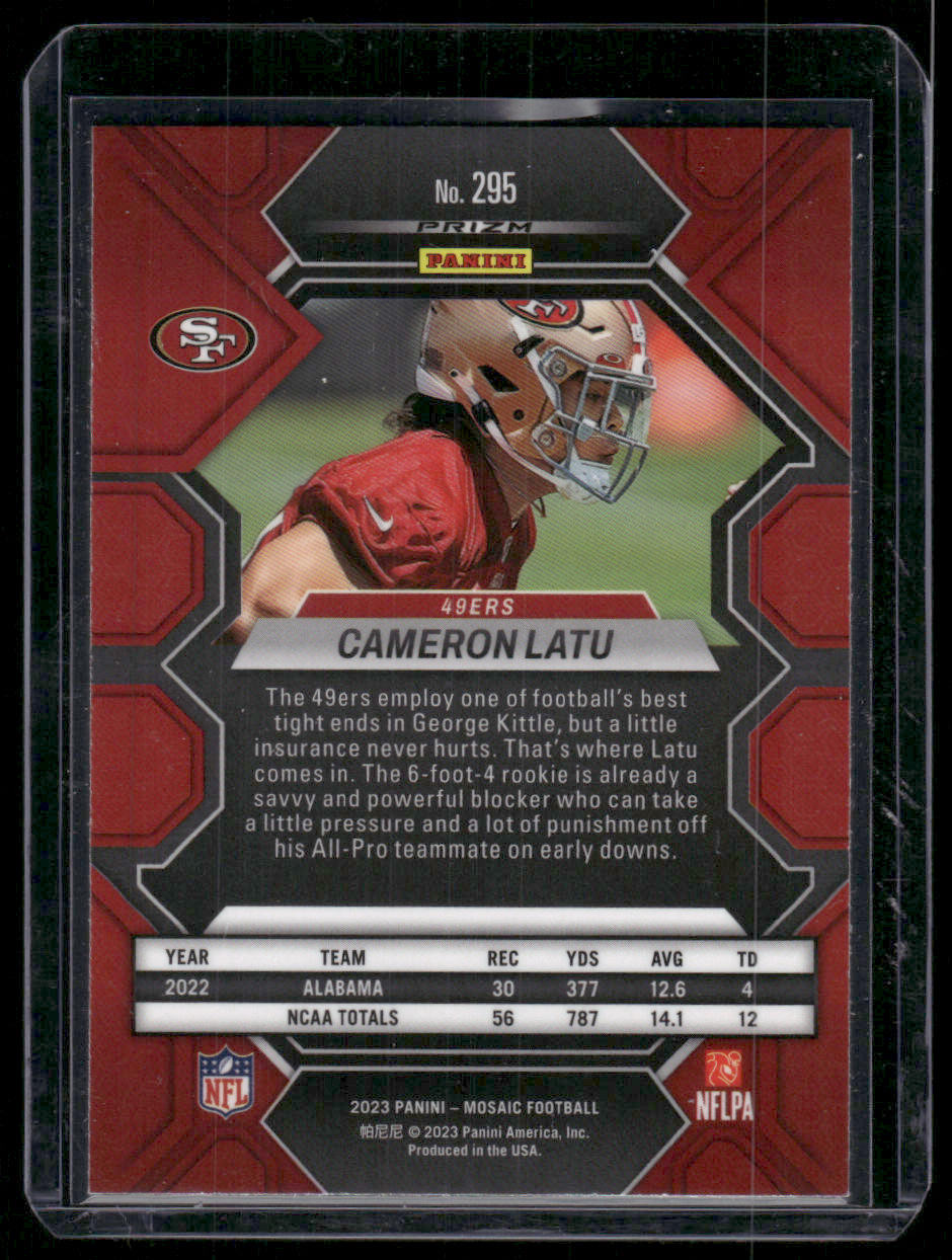 2023 Panini Mosaic Cameron Latu #295 Mozaic