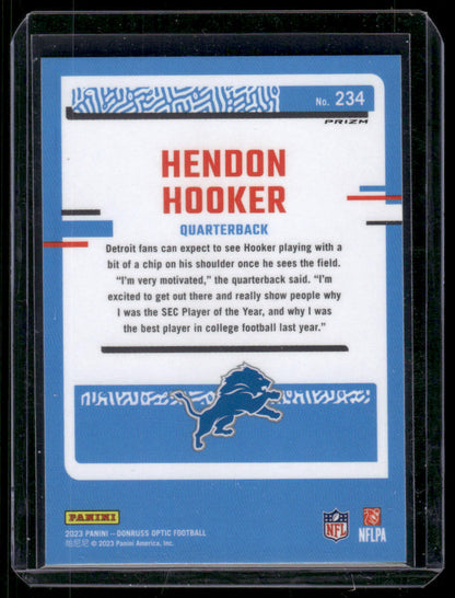 2023 Panini Hendon Hooker #234 Holo Prizm Rated Rookie