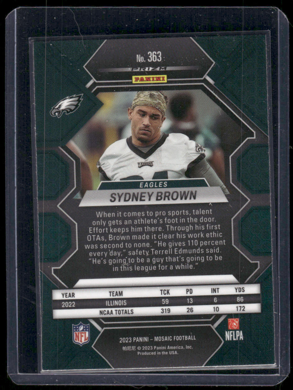 2023 Panini Mosaic Sydney Brown #363 Mozaic