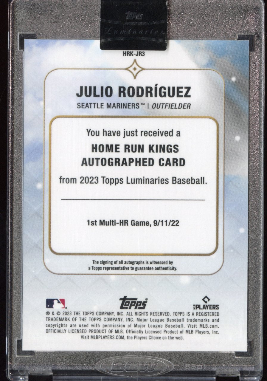 2023 Topps Luminaries Julio Rodríguez #HRK-JR3 4/5 RC Autographed