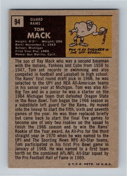 1971 Topps Tom Mack #94