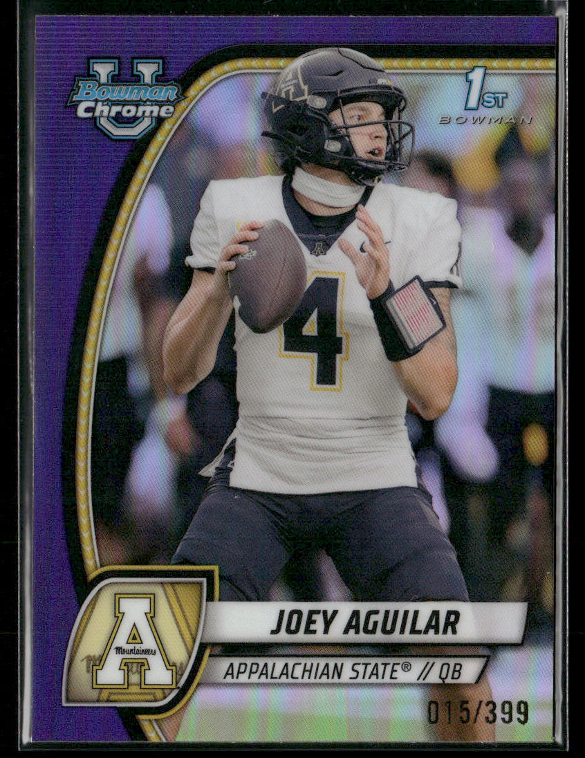 2024 Bowman Chrome University Joey Aguilar #103 Purple 015/399