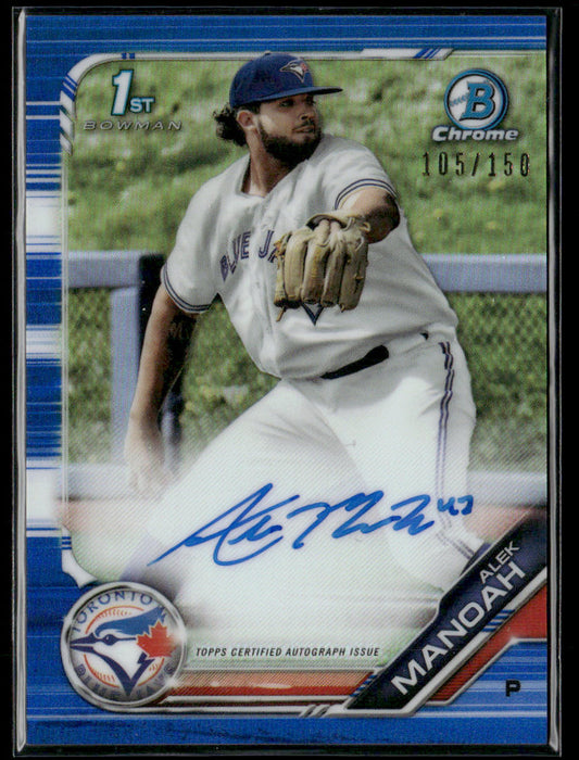 2019 Bowman Draft Alek Manoah #CDA-AM Chrome Blue Refractor Autograph /150 1st