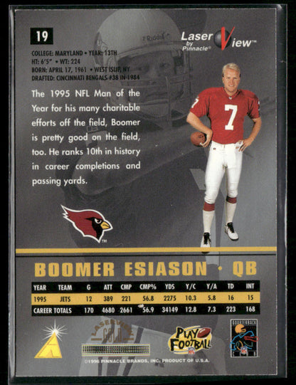 1996 Pinnacle Laser View Boomer Esiason #19