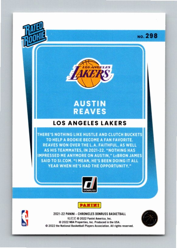 2021 Panini Chronicles Austin Reaves #298