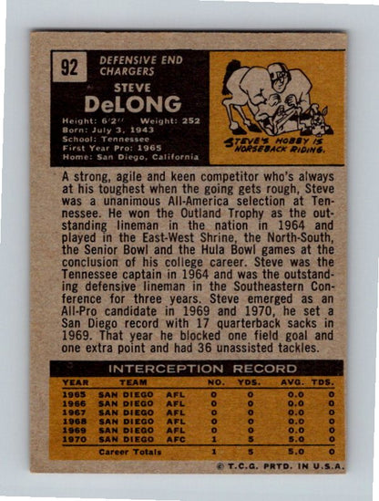 1971 Topps Steve DeLong #92