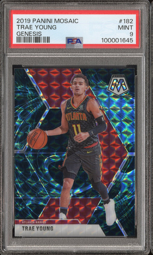 2019 Panini Mosaic Trae Young #182 Genesis PSA 9