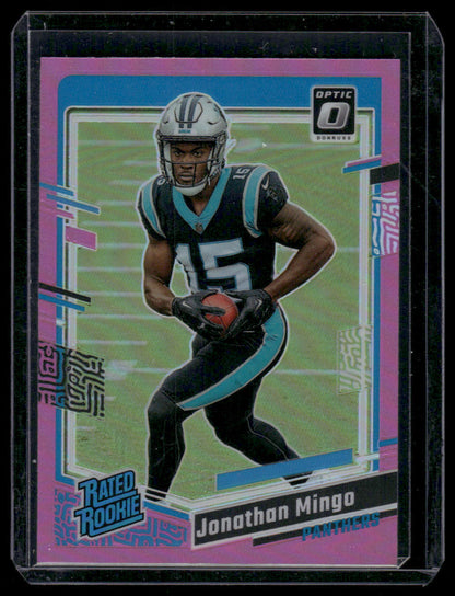 2023 Panini Optic Jonathan Mingo #215 Pink Prizm Rated Rookie