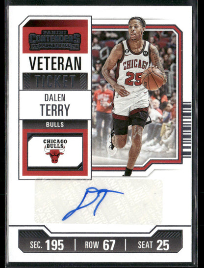 2022-23 Panini Contenders Dalen Terry #VTR-DTB Autograph Rookie