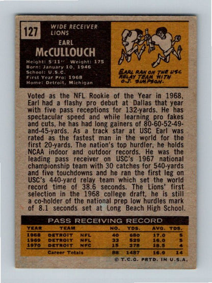 1971 Topps Earl McCullouch #127