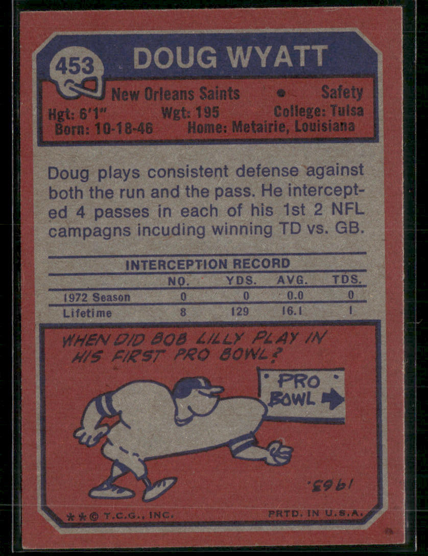 1973 Topps Doug Wyatt #453