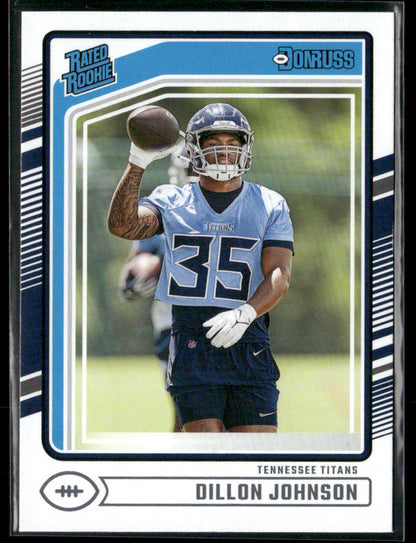 2024 Panini Donruss Dillon Johnson #399 Rated Rookie