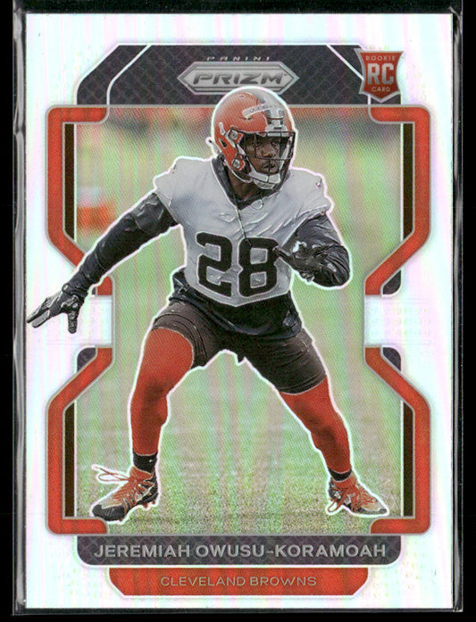 2021 Prizm Jeremiah Owusu-Koramoah #389 Silver Rookie