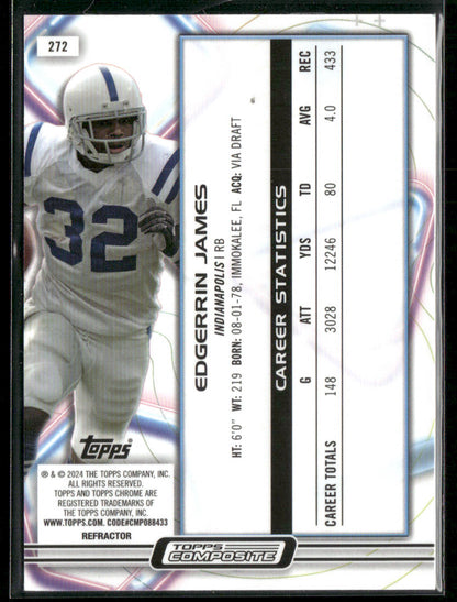 2024 Topps Composite Edgerrin James #272 Cosmic Refractor