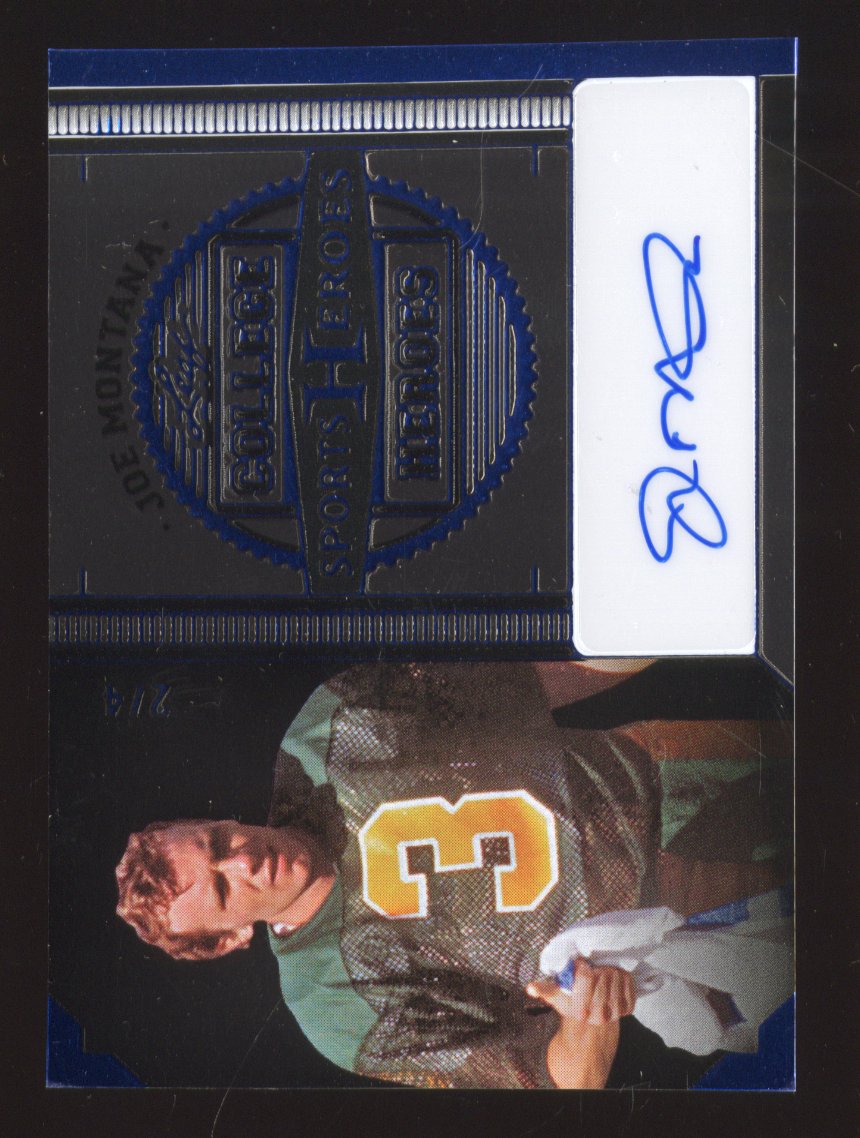 2024 Leaf Joe Montana #CH-JM1 College Sports Hereos Blue Autograph /4