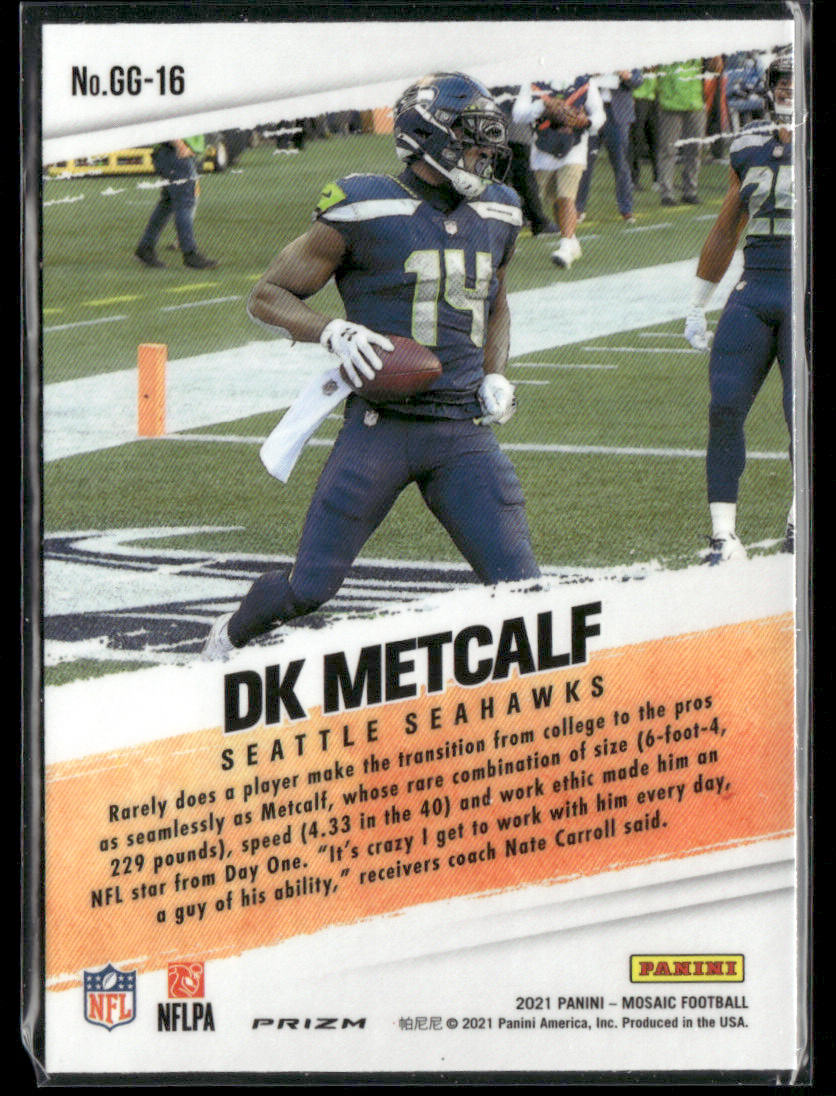 2021 Panini Mosaic DK Metcalf #GG-16 Silver Prizm Got Game