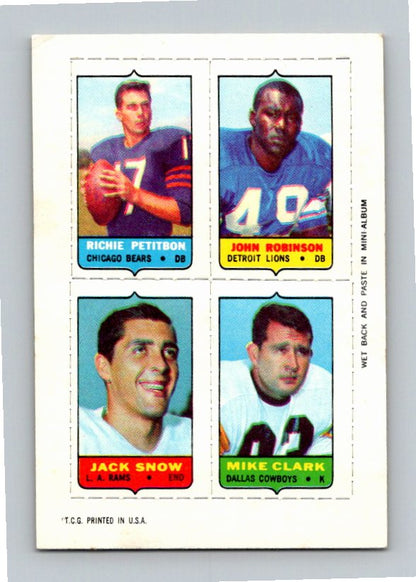 1969 Topps Robinson Petitbon Snow Clark Four-in-One Singles