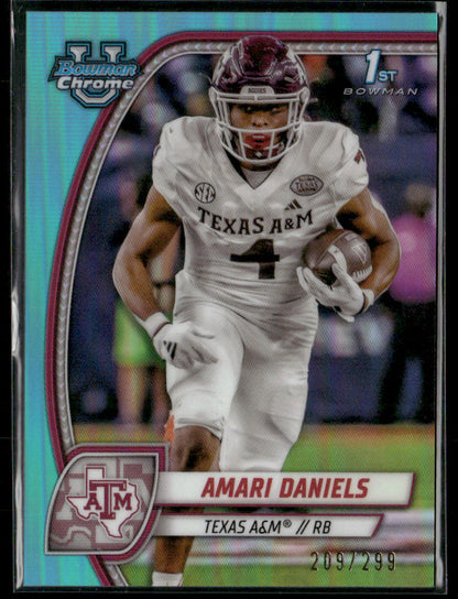 Bowman Chrome Amari Daniels #11 Aqua /299