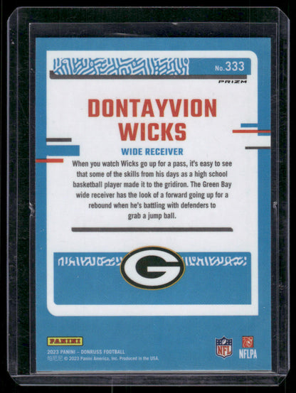 2023 Panini Donruss Dontayvion Wicks #333