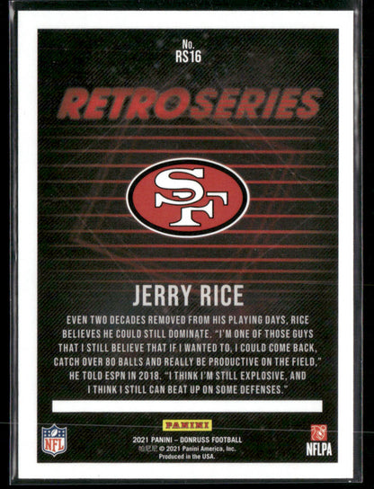 2021 Panini Donruss Jerry Rice #RS16 Retro Series