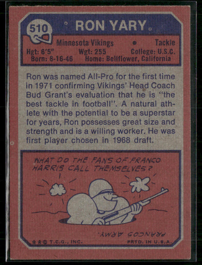 1973 Topps Ron Yary #510