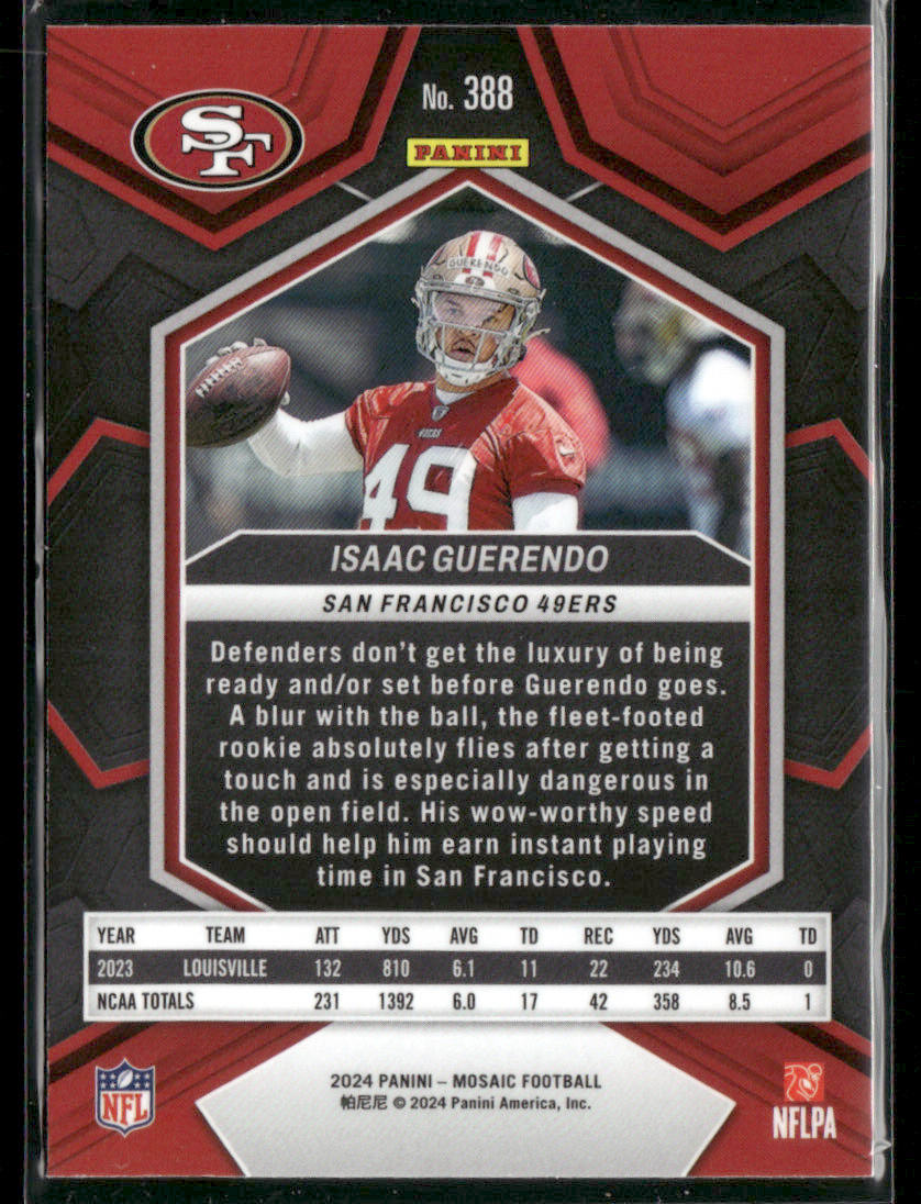 2024 Panini Mosaic Isaac Guerendo #388 Rookie