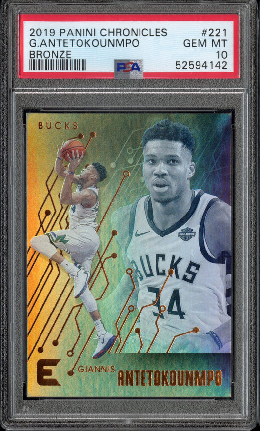 2019 Panini Chronicles G. Antetokounmpo #221 Bronze PSA 10