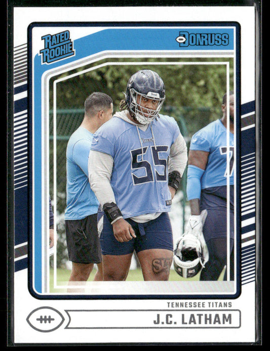 2024 Panini Donruss J.C. Latham #340 Rated Rookie