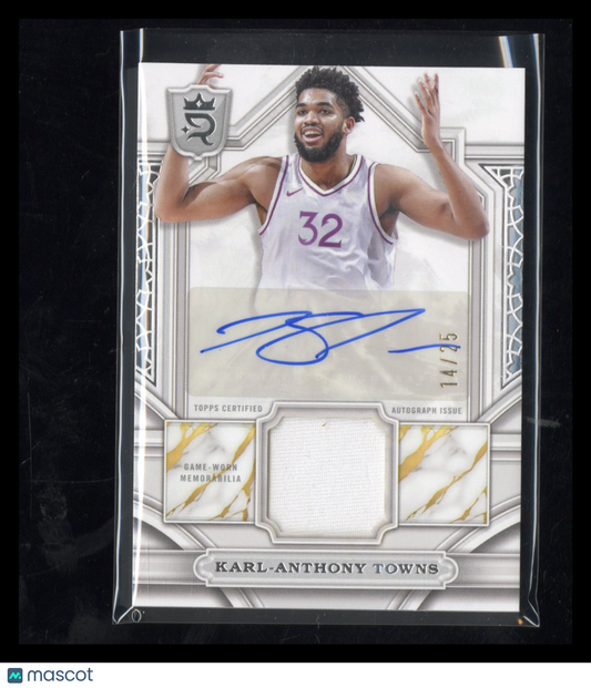 2023-24 Topps Royalty Collection Karl-Anthony Towns #RA-KT Relic Auto 14/25
