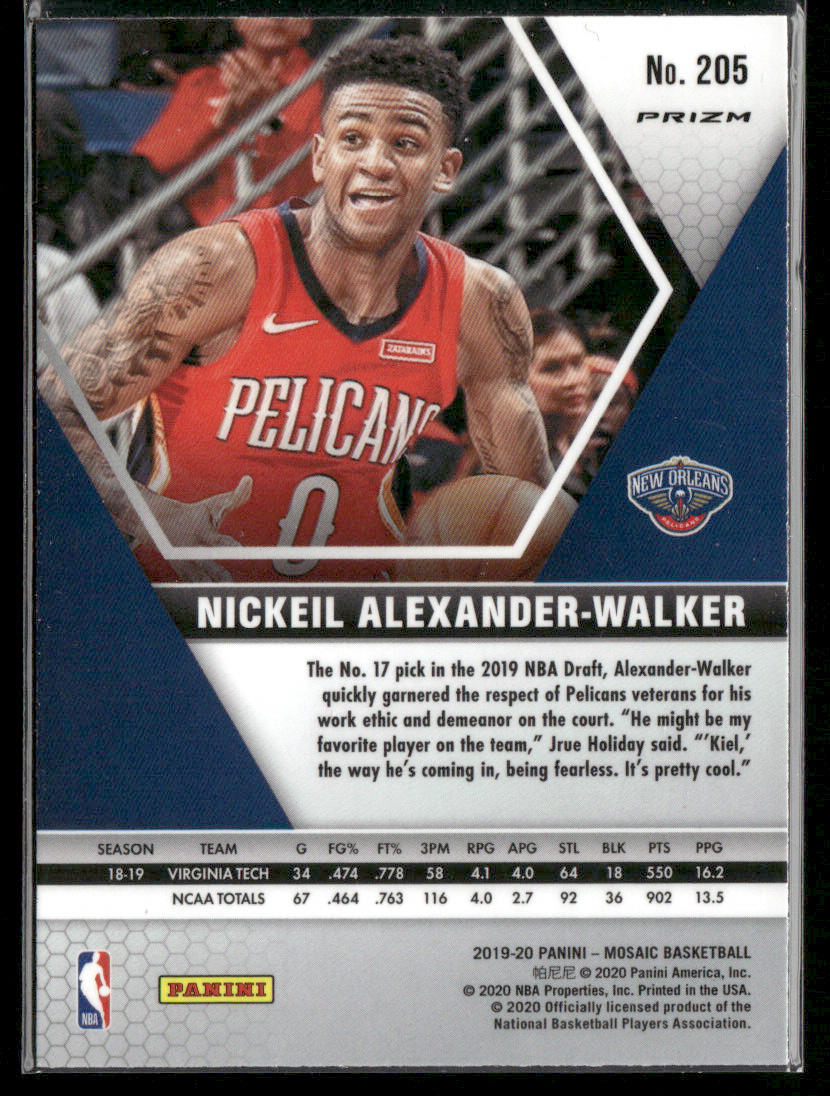 2019 Panini Mosaic Nickeil Alexander-Walker #205 Genesis Short Print