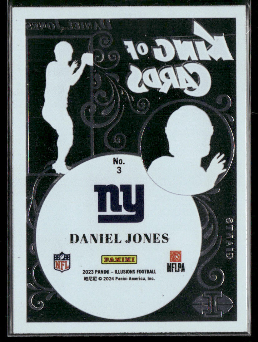 2023 Panini Illusions Football Daniel Jones #No. 3 King of Cards Acetate