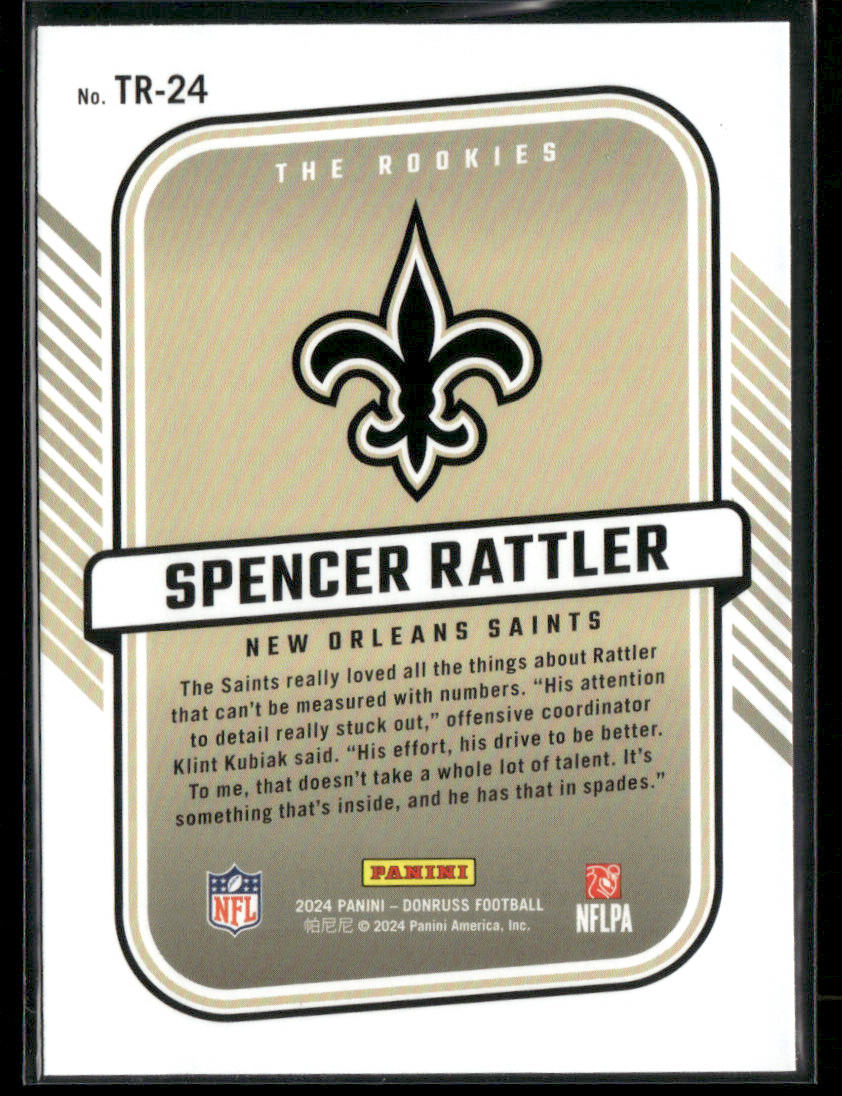 2024 Donruss Spencer Rattler #TR-24 The Rookies