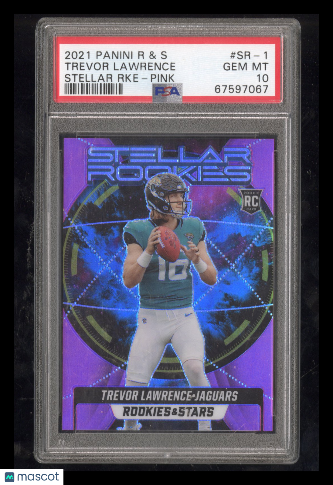 2021 Panini Rookies & Stars Trevor Lawrence Stellar Rookies Pink 02/75 PSA 10
