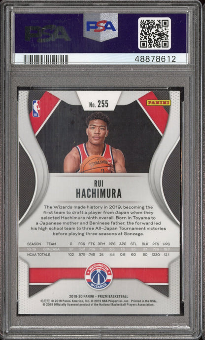 2019 Panini Prizm Rui Hachimura #255 PSA 10