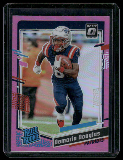 2023 Panini Donruss Optic Demario Douglas #300 Pink Prizm Rated Rookie