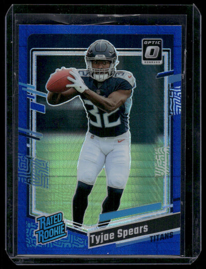 2023 Panini Tyjae Spears #297 Blue Hyper Prizm Rated Rookie