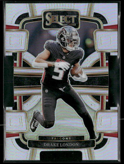 2023 Panini Select Drake London #6 Die Cut Silver Prizm